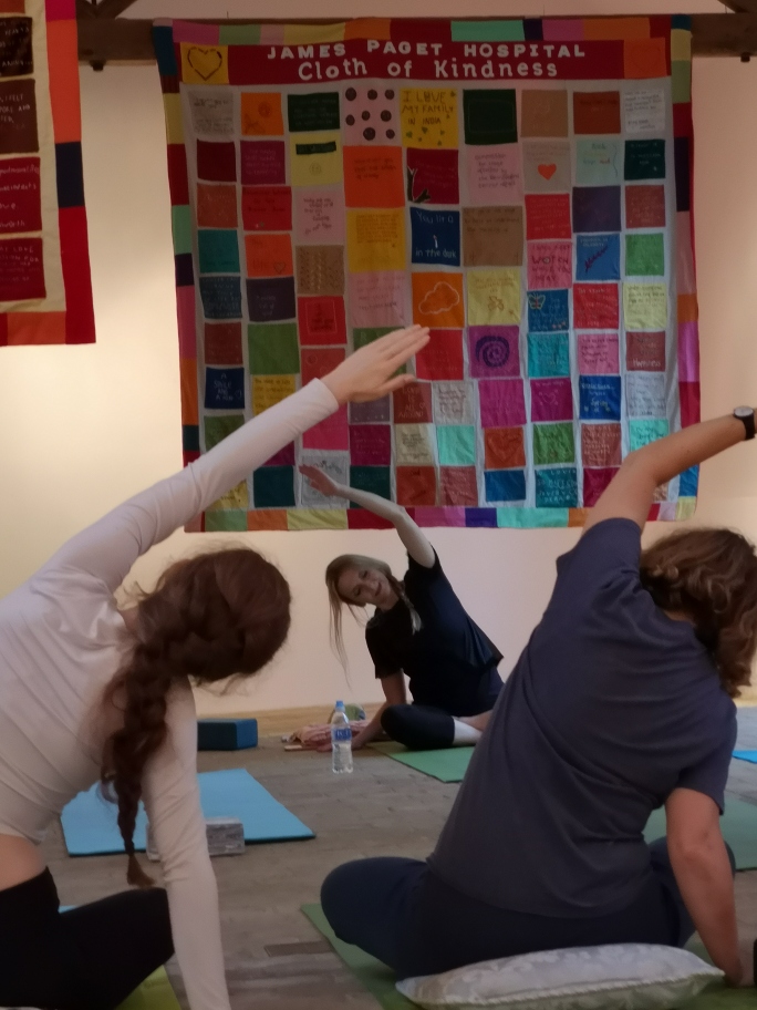 Wellbeing session run by the Cloth of Kindness team